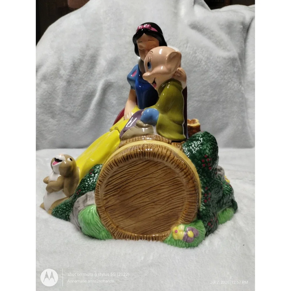 Disney Snow White and Dopey Treasure Craft Ceramic Cookie Jar Hand Painted